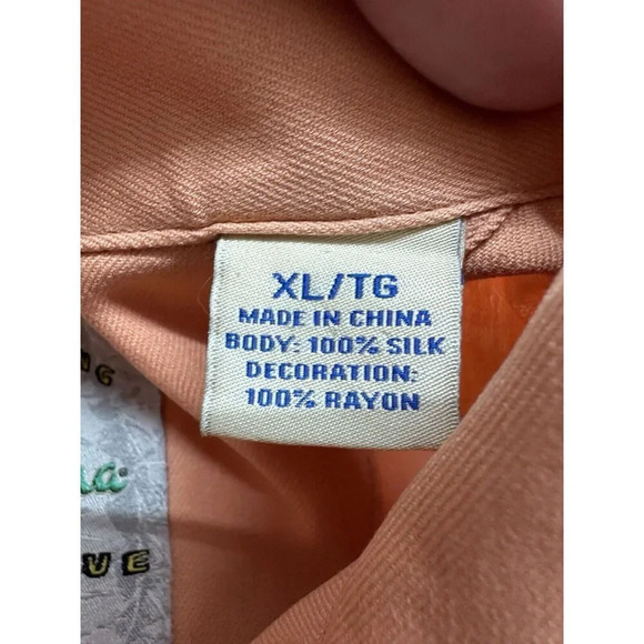 Tommy Bahama MLB Cactus League Embroidered 2015 Short Sleeve Silk Shirt Size XL - Picture 4 of 8